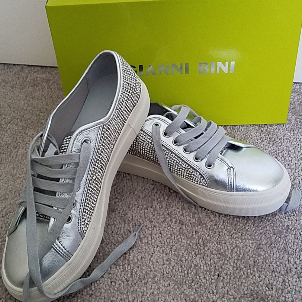 Silver gianni bini gym shoes